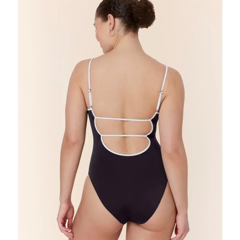 Andie Swim The Bells One Piece in Black L NWT